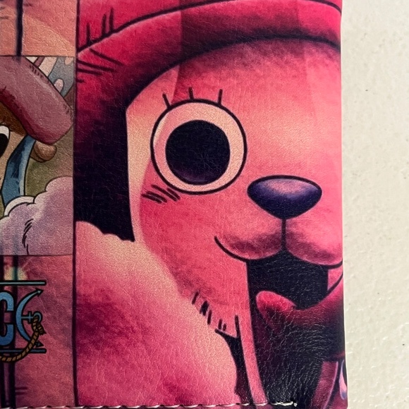 One Piece Tony Tony Chopper Faux Leather Wallet Pink Blue Anime Manga Luffy - Picture 4 of 10